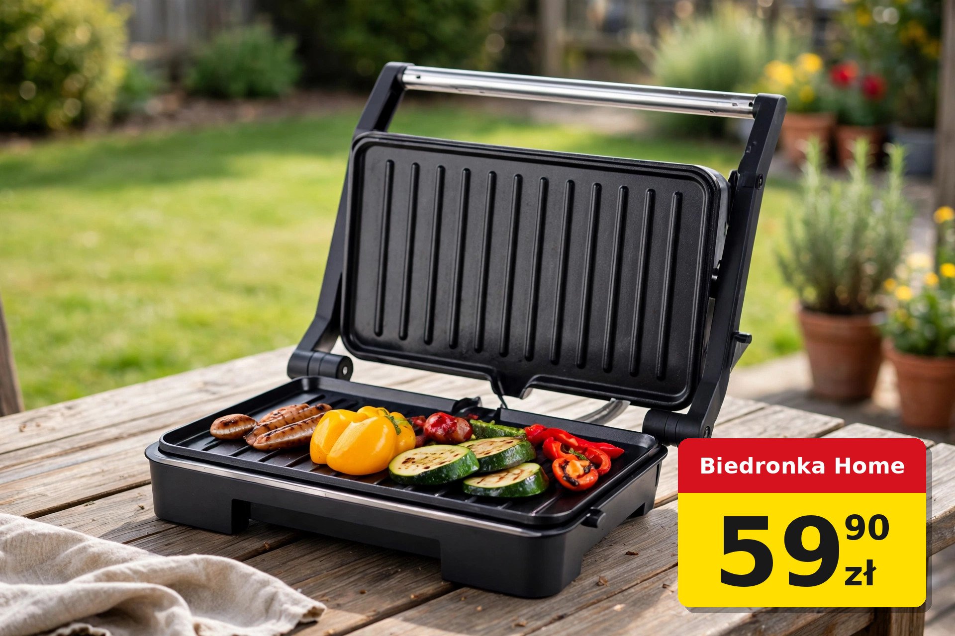 Grill do panini Hoffen za 59,90 zł – czy to okazja w Biedronce?