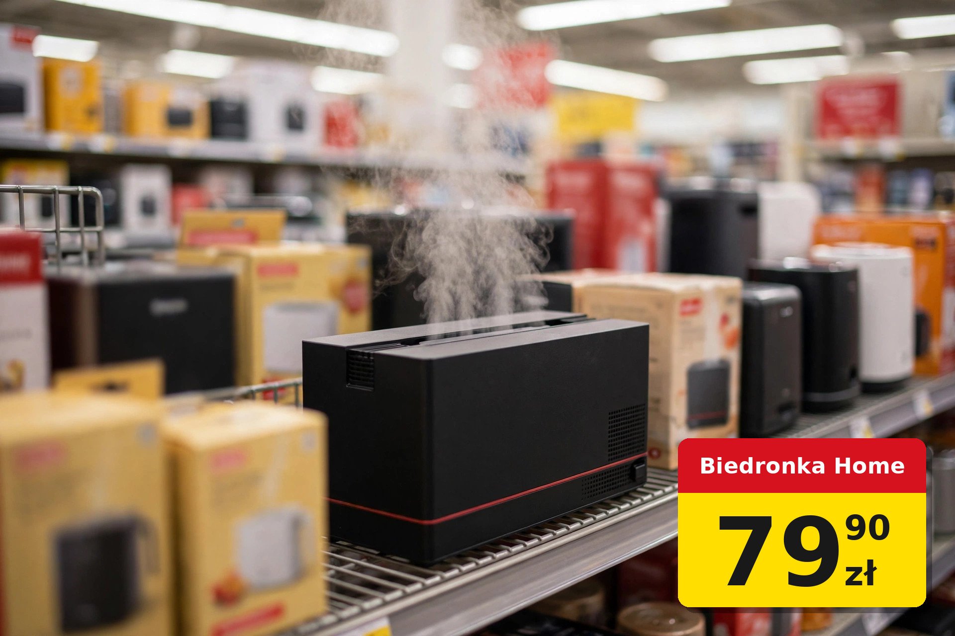 Nawilżacz powietrza Hoffen z LED RGB w Biedronce za 79,90 zł