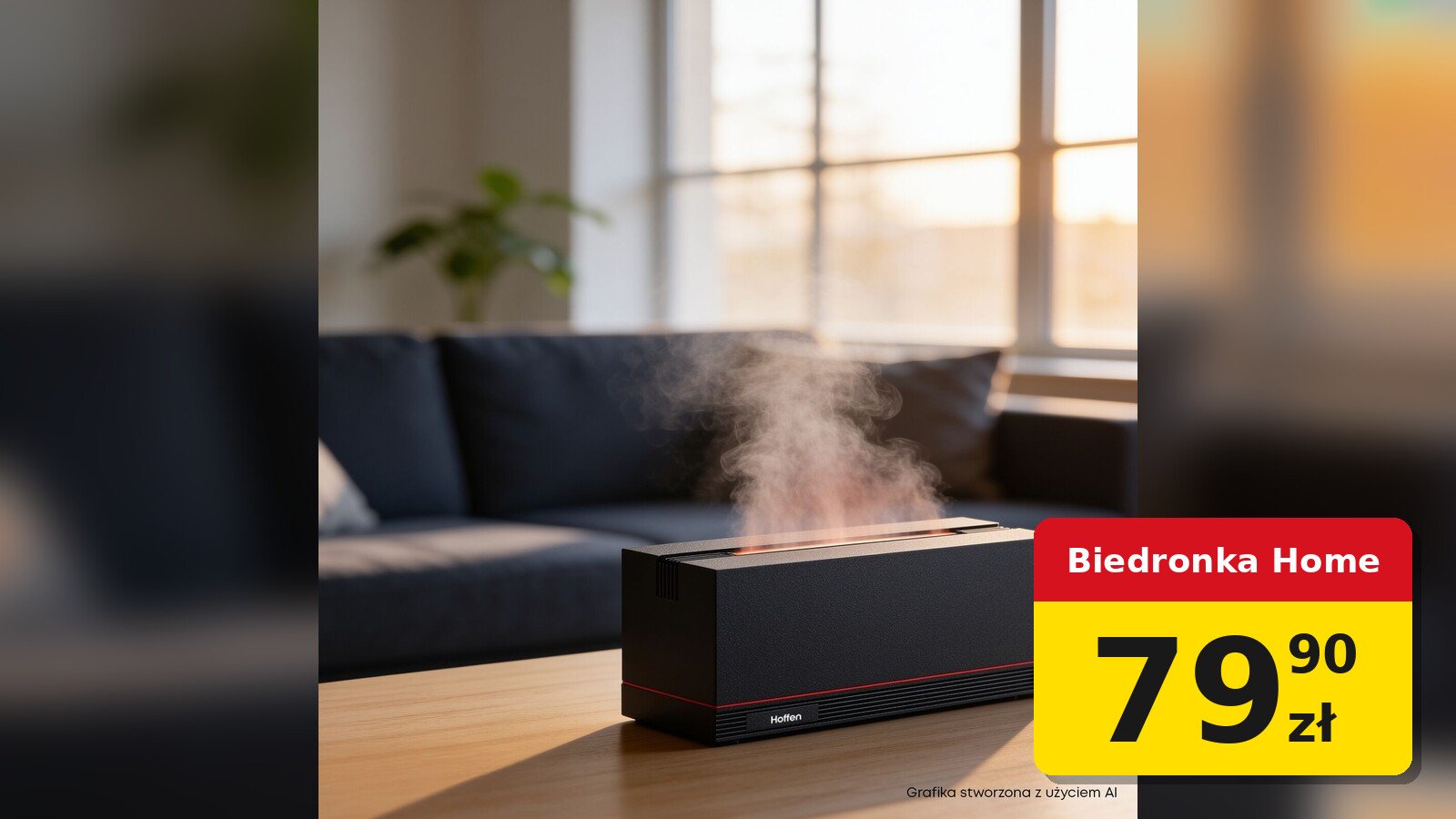 Nawilżacz powietrza Hoffen z LED RGB w Biedronce za 79,90 zł
