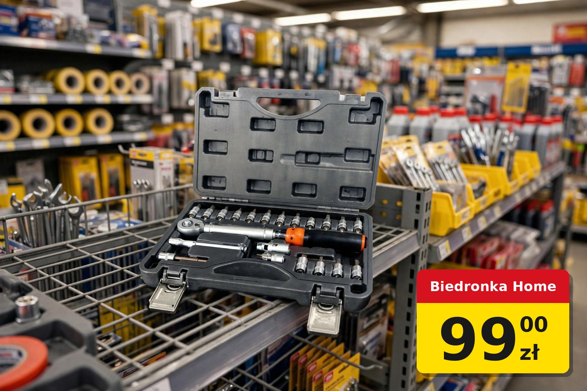Klucz dynamometryczny NITEO 1/4'' za 99 zł – zestaw 21 elementów w Biedronce