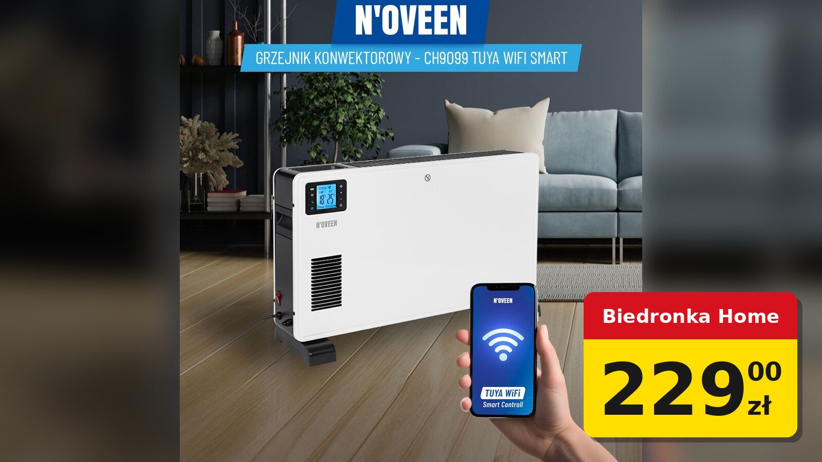 Grzejnik Noveen CH9099 XXL WiFi Smart za 229 zł – czy to okazja?