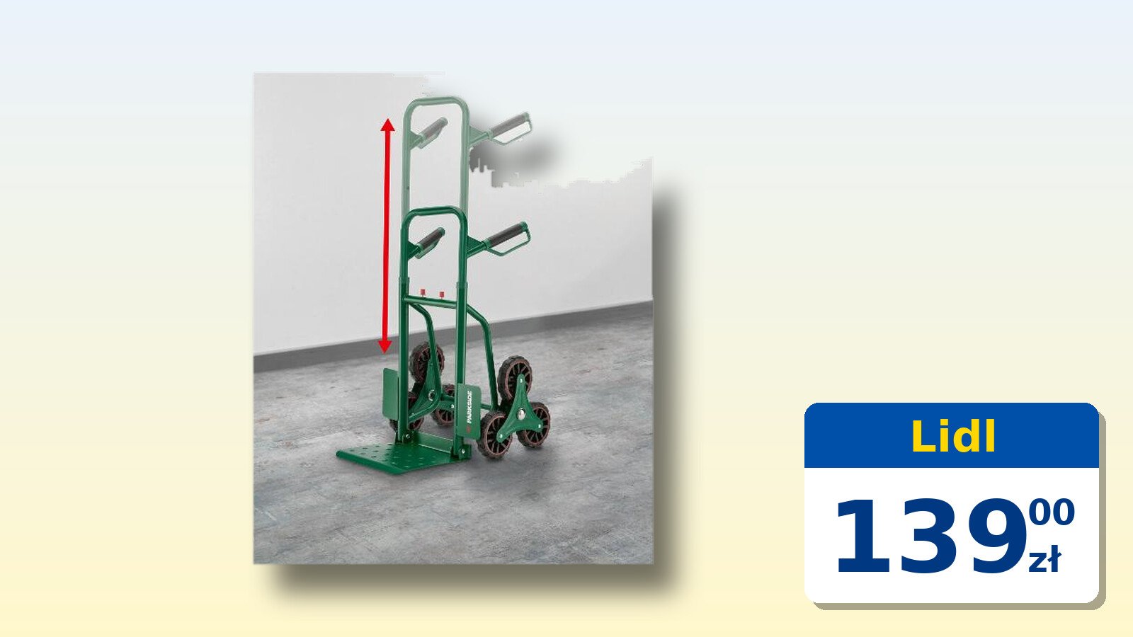 Wózek schodowy PARKSIDE za 139 zł: udźwig 150 kg w ofercie Lidla