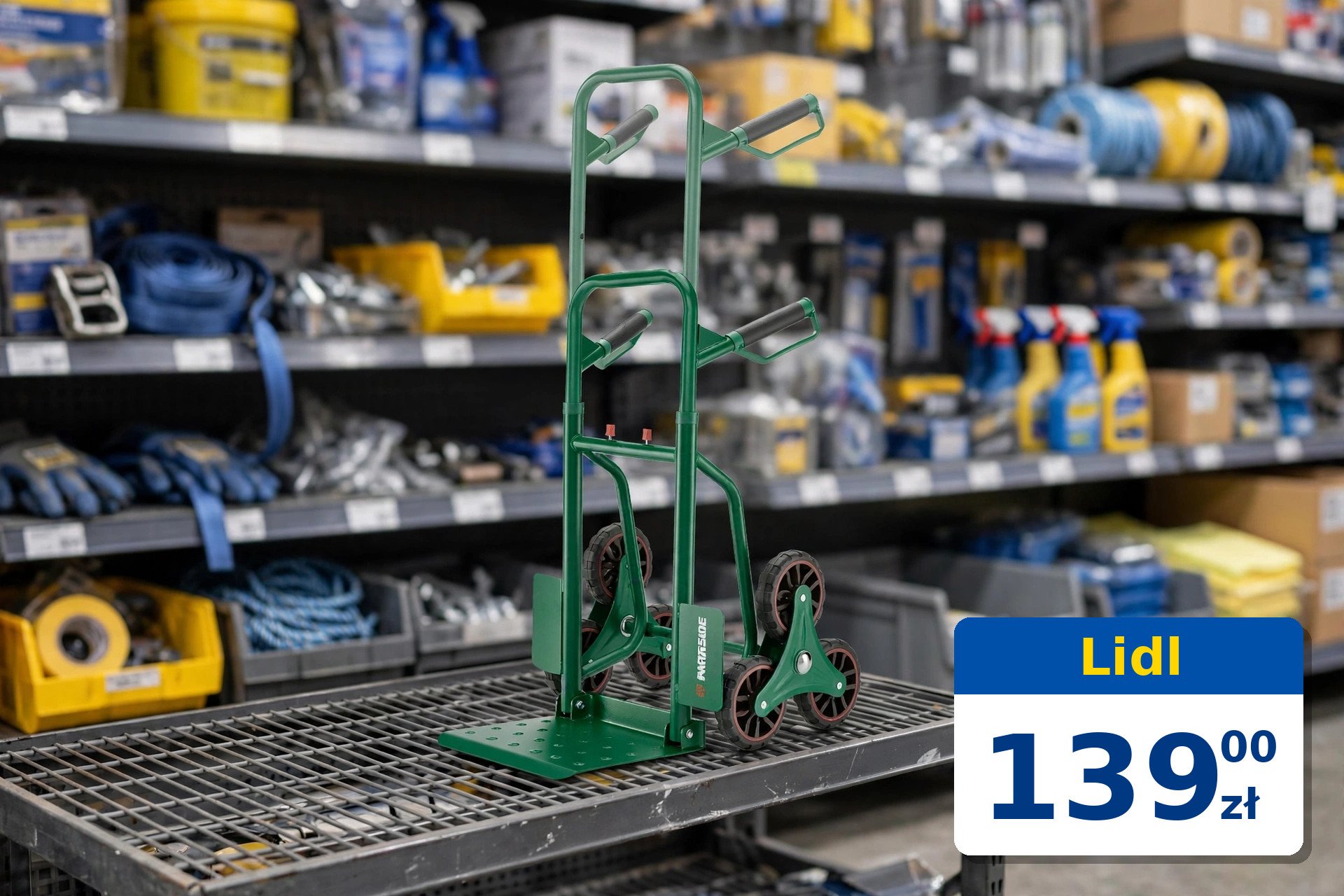 Wózek schodowy PARKSIDE za 139 zł: udźwig 150 kg w ofercie Lidla