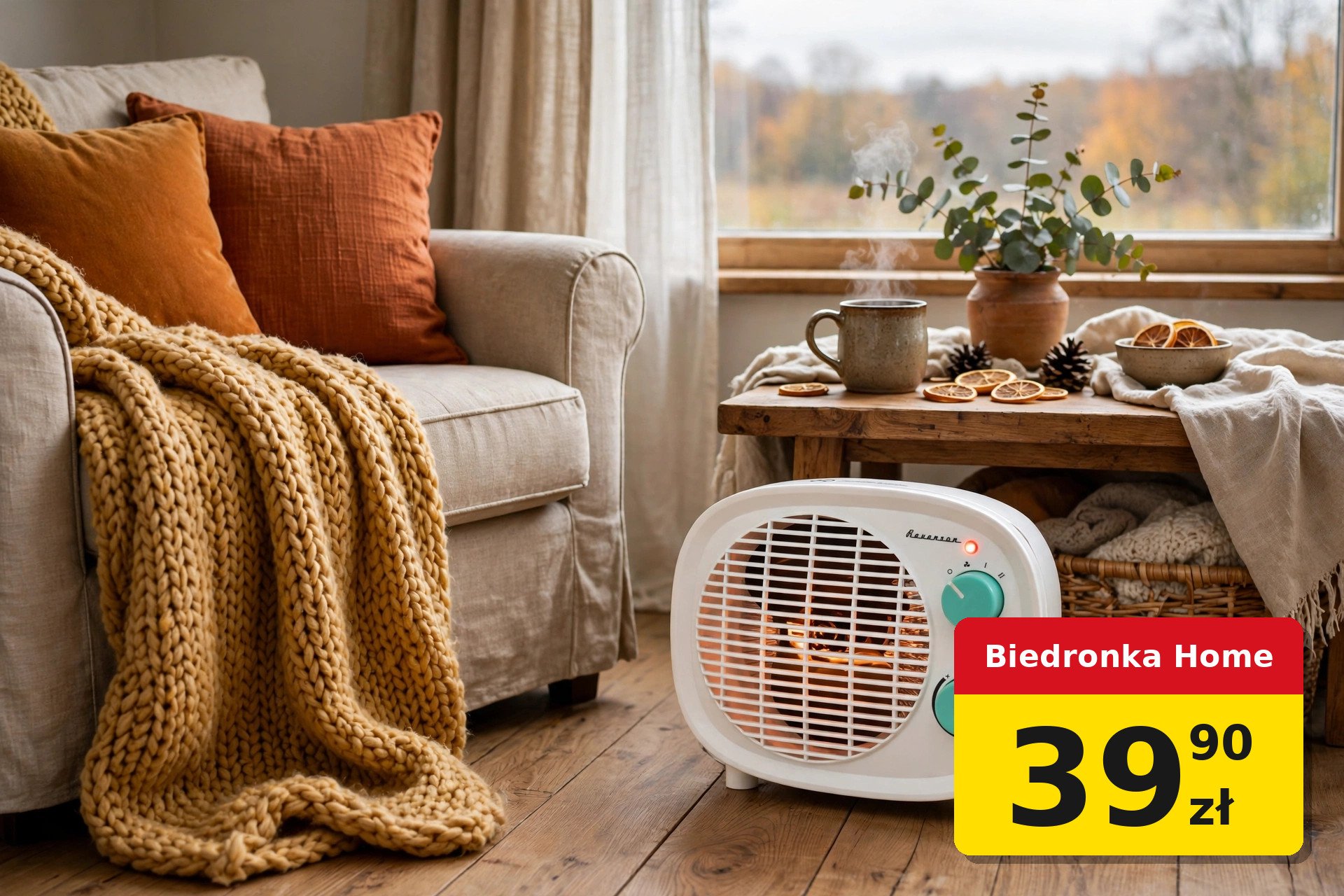 Termowentylator Ravanson FH-2000RW za 39,90 zł w Biedronce