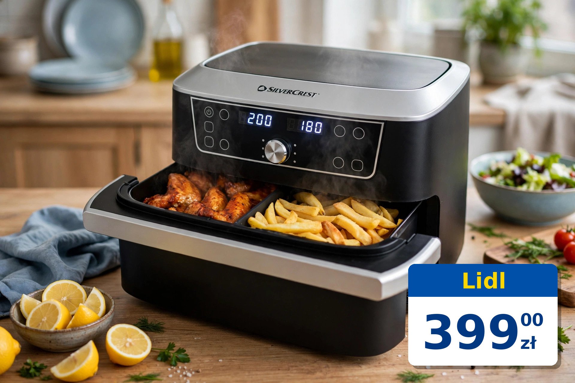 Frytkownica SilverCrest SHFDA 2600 A1 za 399 zł: co kryje zestaw